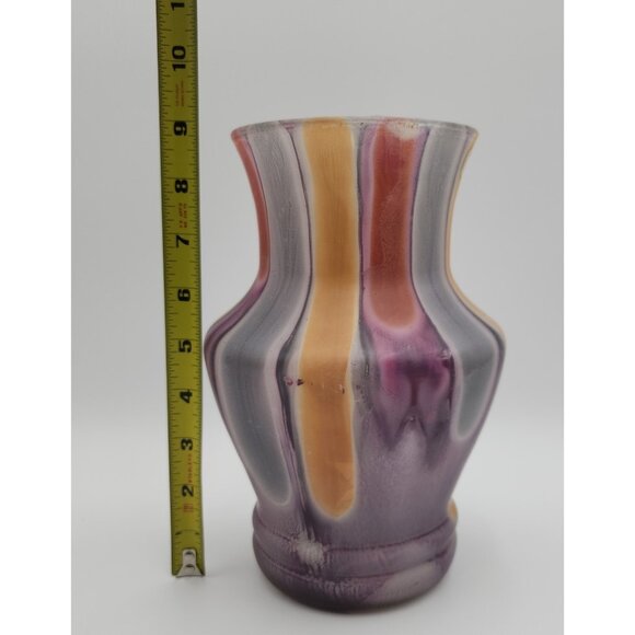 Israeli Glass Vase, labeled Aronof  Hand made in Israel - Picture 6 of 6